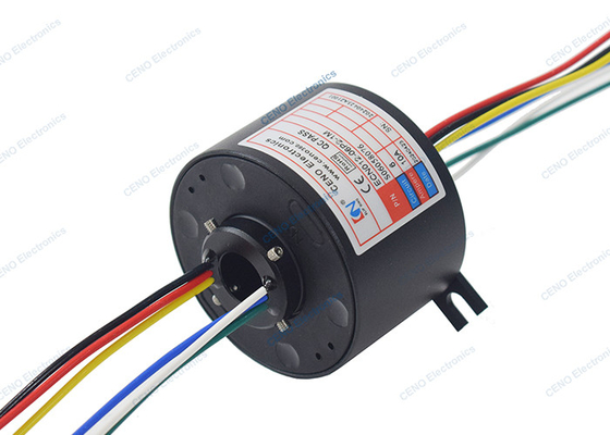 6回路 10Amp 電源 スリップリング 穿孔 12mm 産業用